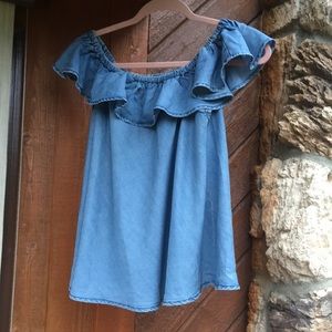 Large Blue off the shoulder top